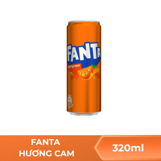 Fanta hương cam - lon 320ml