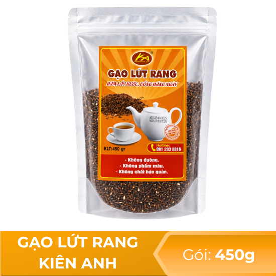 Gạo lứt rang Kiên Anh - gói 450g