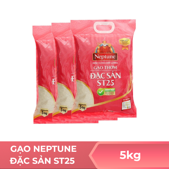 Gạo thơm Neptune ST25 - túi 5kg