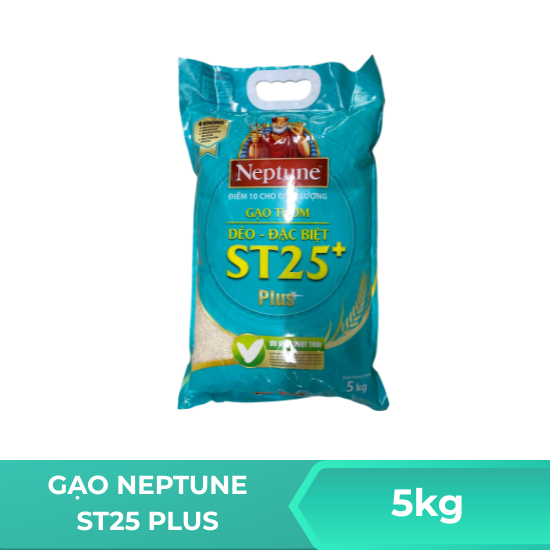 Gạo thơm Neptune ST25 plus - túi 5kg