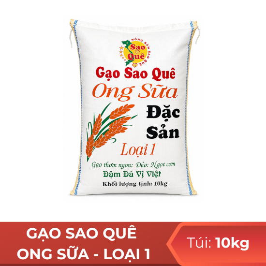 Gạo Sao Quê Ong Sữa Loại 1 - 10kg