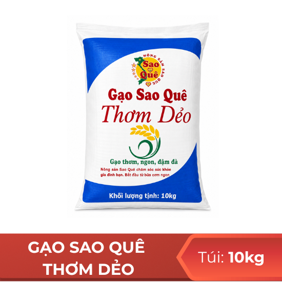 Gạo Sao Quê Thơm Dẻo - 10kg