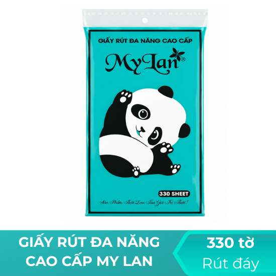 Giấy rút đa năng cao cấp My Lan rút đáy (xanh) - 330 tờ