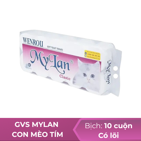 Giấy vệ sinh My Lan con mèo tím - bịch 10 cuộn 
