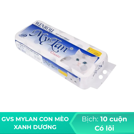 Giấy vệ sinh My Lan con mèo xanh dương - bịch 10 cuộn