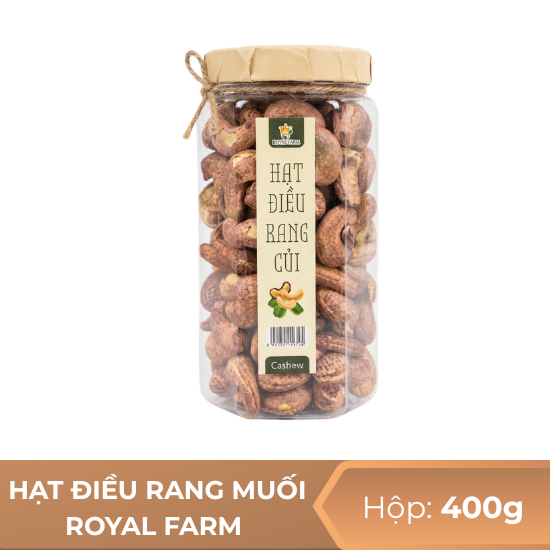 Hạt điều rang muối Royal farm   - Hộp 500g