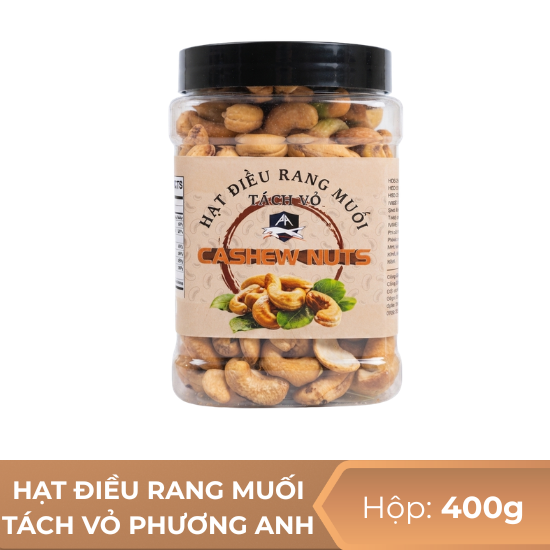 Hạt điều rang muối tách vỏ Phương Anh  - Hộp 400g