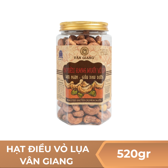 Hạt điều vỏ lụa Vân Giang - 520g