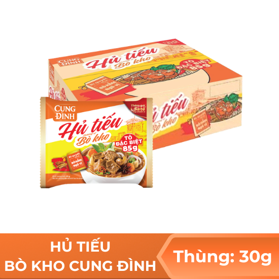Hủ tiếu hương vị bò kho cung đình - thùng 30 gói