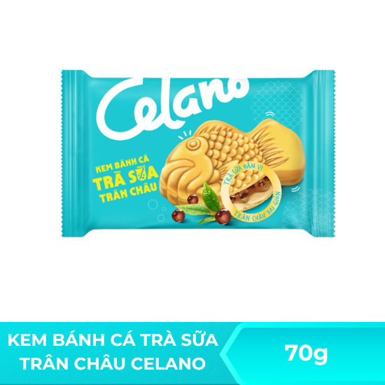 Kem bánh cá trà sữa trân châu Celano - 70g