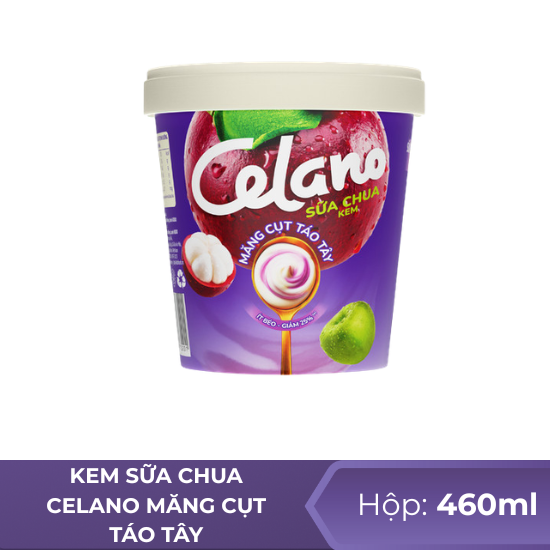 Kem sữa chua măng cụt táo tây Celano - hộp 460ml