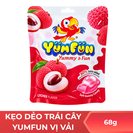 Kẹo dẻo trái cây Yumfun vị vải - 68g