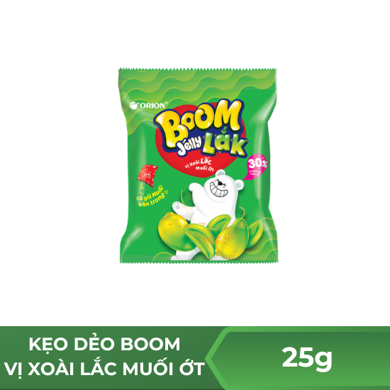 Kẹo dẻo vị xoài lắc muối ớt Orion Boom Jelly - 25g