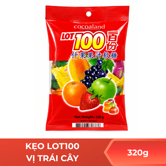 Kẹo Lot100 vị trái cây  - 320g