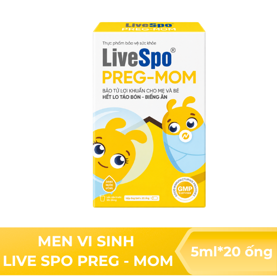 Men vi sinh Live Spo Preg-Mom - 5ml*20 ống