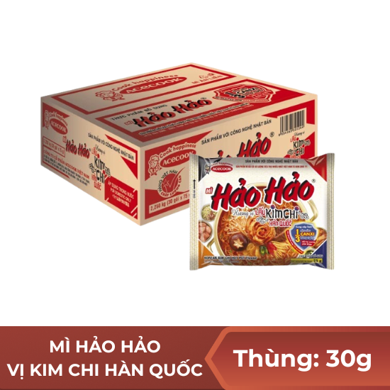 Mì Hảo Hảo vị lẩu kim chi Hàn Quốc - thùng 30 gói