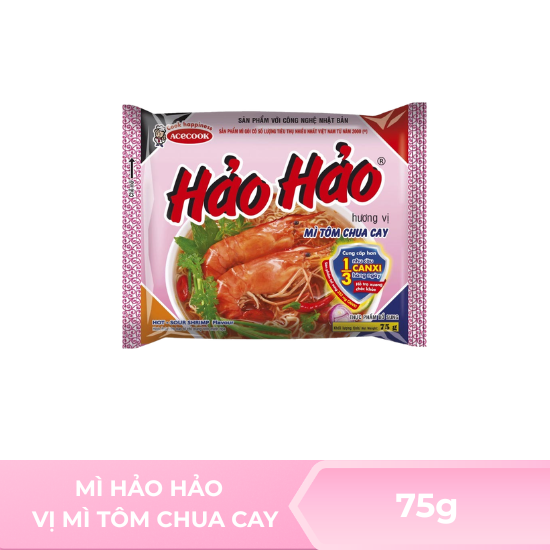 Mì hảo hảo hương vị mì tôm chua cay -75g