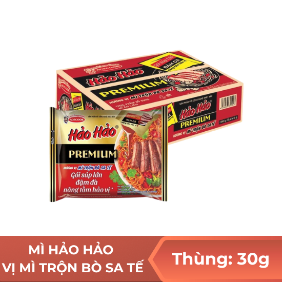 Mì hảo hảo hương vị bò trộn sa tế - thùng 30g