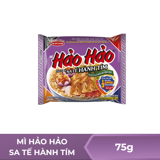Mì hảo hảo sa tế hành tím - 75g