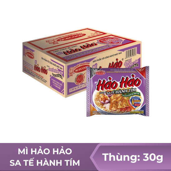 Mì hảo hảo sa tế hành tím - thùng 30 gói