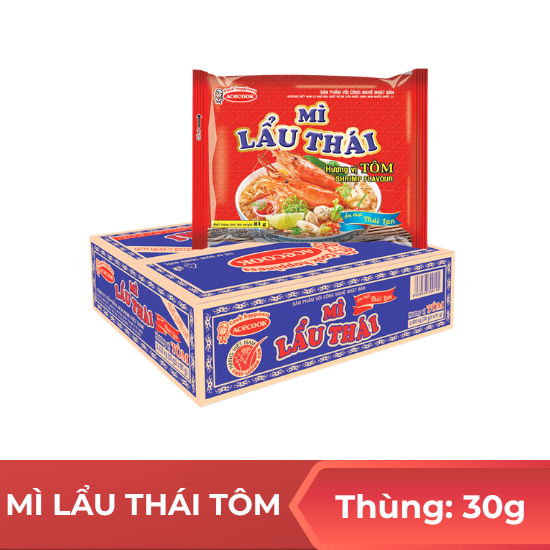 Mì lẩu thái hương vị tôm - thùng 30 gói