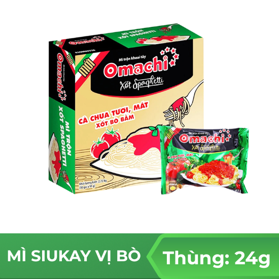 Mì Omachi xốt spaghetti - thùng 30 gói