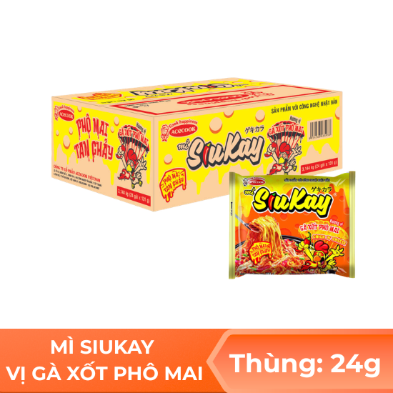 Mì Siukay vị xốt gà phô mai - thùng 24g