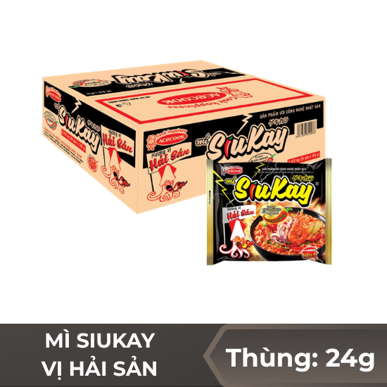 Mì Siukay vị hải sản - thùng 24g 