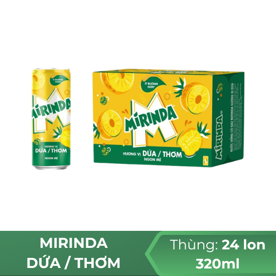 Mirinda dứa/ thơm 320m - thùng 24 chai 