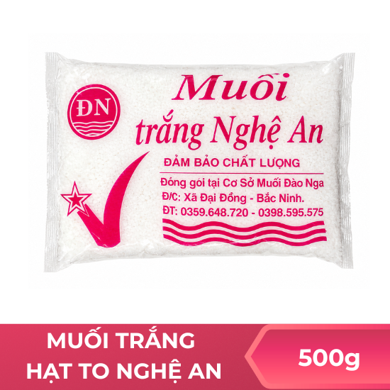 Muối trắng hạt to Nghệ An - 500g
