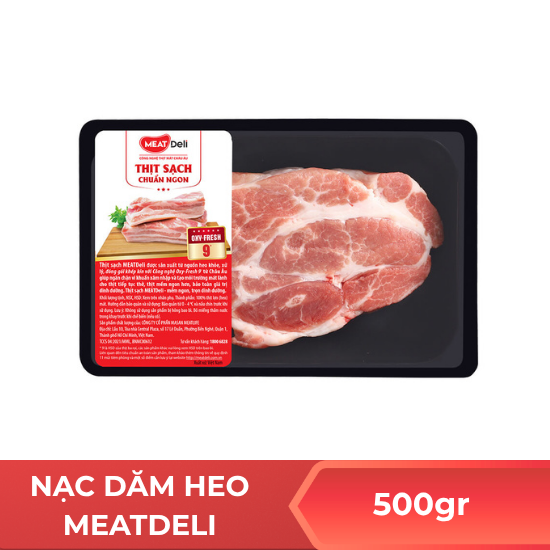 Nạc dăm heo chuẩn ngon MEATdeli - 500gr