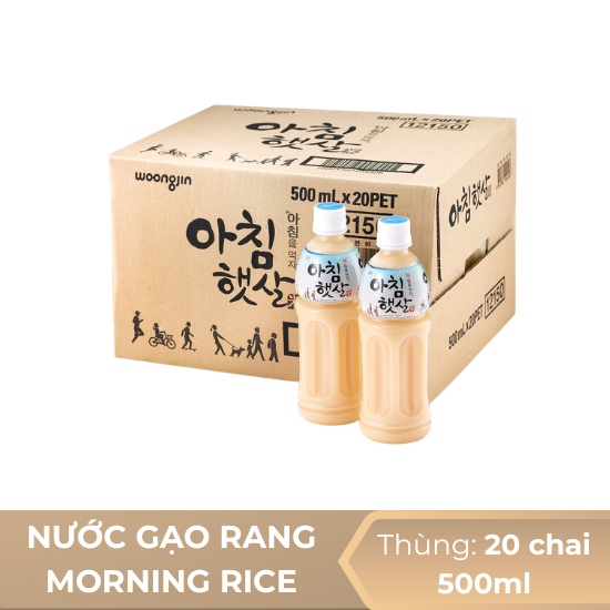 Nước gạo rang Morning rice 500ml - thùng 20 chai