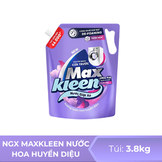 Nước giặt xả Maxkleen hương nước hoa huyền diệu - túi 3.8kg
