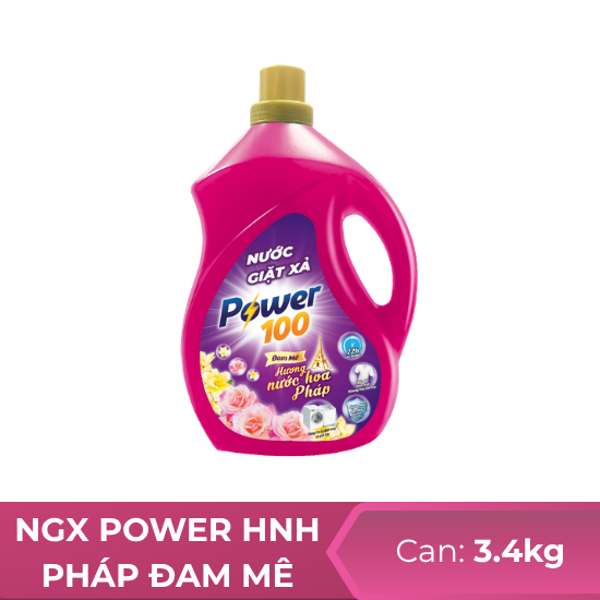 Nước giặt xả Power hương nước hoa pháp đam mê - can 3.4kg