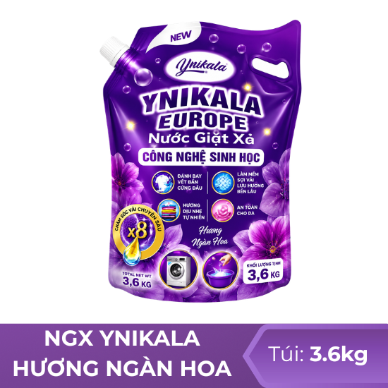Nước giặt xả Ynikala hương ngàn hoa - túi 3.6kg
