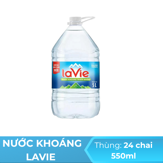 Nước khoáng lavie - can 5L