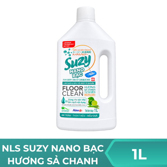 Nước lau sàn suzy nano bạc hương sả chanh - 1L