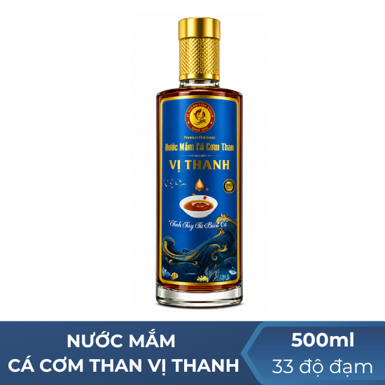 Nước mắm cá cơm than Vị Thanh 33 độ đạm - 500ml