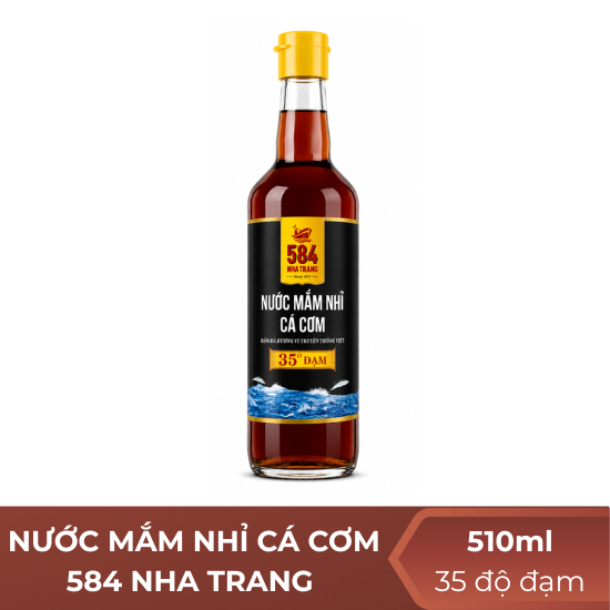 Nước mắm nhỉ cá cơm 584 Nha Trang 35 độ đạm - 510ml