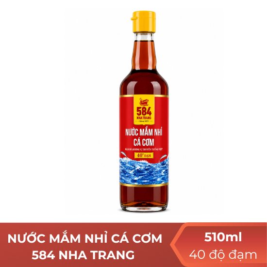 Nước mắm nhỉ cá cơm 584 Nha Trang 40 độ đạm - 510ml