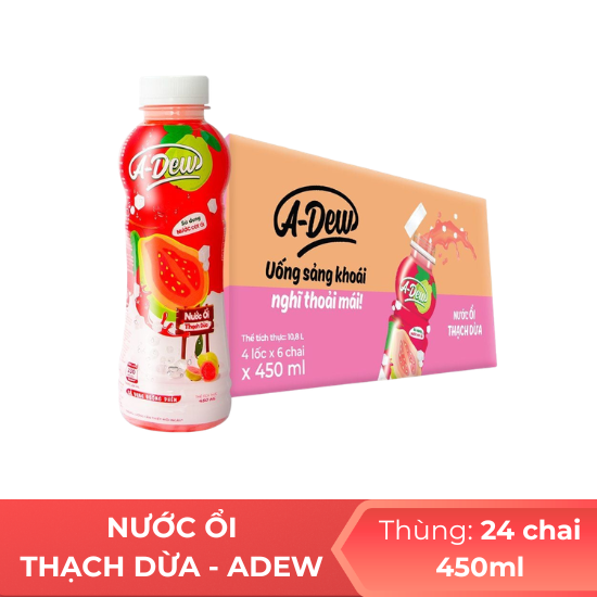Nước ổi thạch dừa  Adew 450ml - thùng 24 chai