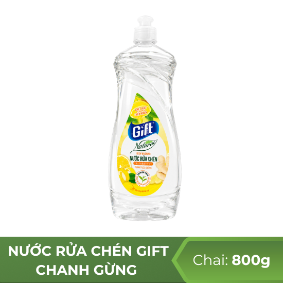 Nước rửa chén Gift chanh gừng - Chai 800ml