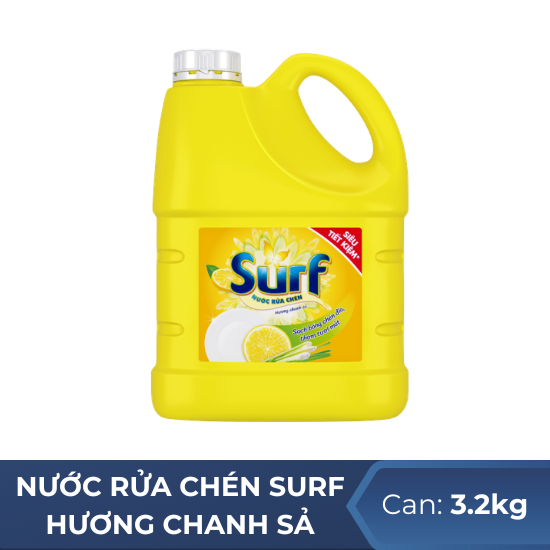 Nước rửa chén Surf hương chanh sả - can 3.2kg