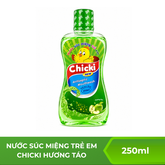 Nước súc miệng trẻ em Chicki hương táo - 250ml