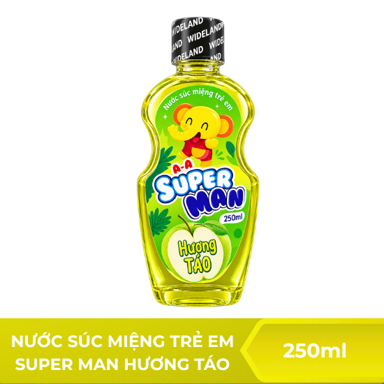 Nước súc miệng trẻ em Super man hương táo - 250ml