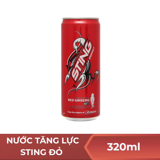 Nước tăng lực sting đỏ - lon 320ml