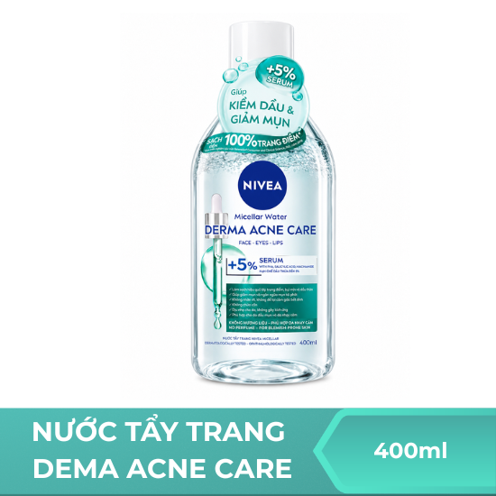 Nước tẩy trang Nivea dema acne care - 400ml