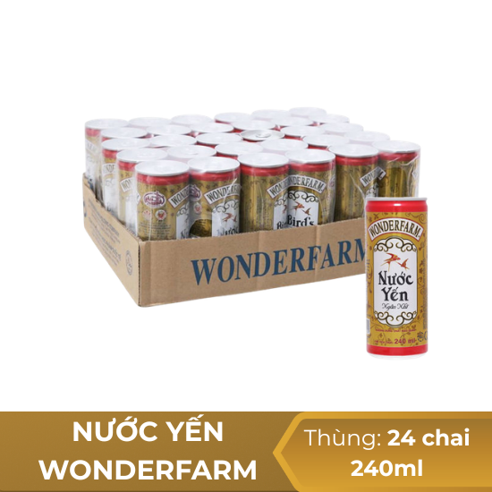 Nước yến wonderfarm 240ml - thùng 24 chai