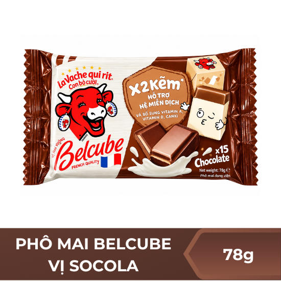Phô mai Belcube vị Socola - 78g