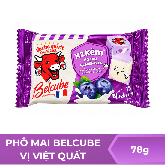 Phô mai Belcube vị Việt quất - 78g
